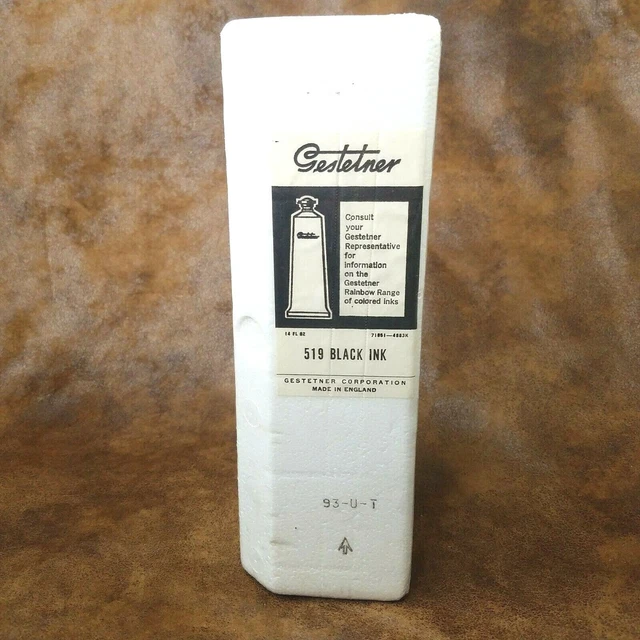 Tinta duplicadora de tinta negra Gestetner 519 hecha en Inglaterra NUEVA