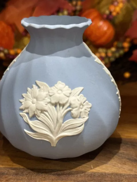 Small Blue Wedgwood Jasperware Vase