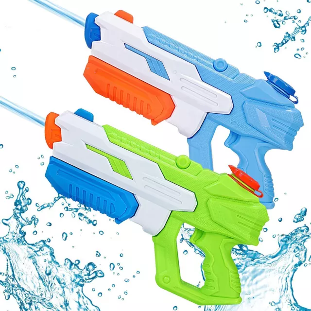 2Stücke Groß Wasserpistolen Wasserpistole Klassiker Spritzpistolen Wasserspritze