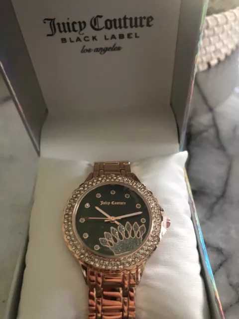 Orologio da donna nuovo con etichette Juicy Couture Verde Corona Oro $125 venduto nostro 3