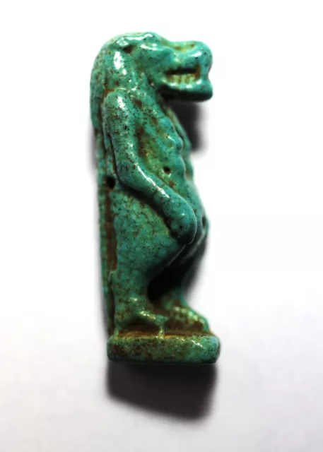 Zurqieh -Ad10542-  Ancient Egypt. Fantastic Faience  Taweret Amulet. 600 B.c