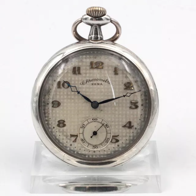 Chronometre Zena 1606 Argento Raro Orologio Taschino Vintage Ancre de Precision