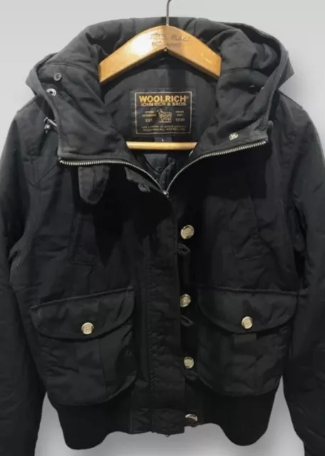 Giacca Woolrich Bomber Foderato Da Donna Giubotto Nero Taglia L (Offerta)