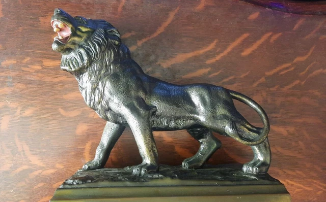 Gorgeous Bronze Lion Statue Antique Late 1800s