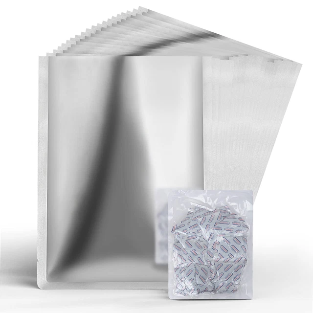 20 Pk 5 GALLON Mylar Bags and 20 x 2000cc Oxygen Absorbers Mylar Bags for Foo...