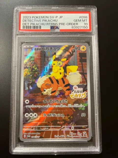 PSA10 Pokemon Card Detective Pikachu 098/SV-P Nintendo Switch Promo Gem Mint