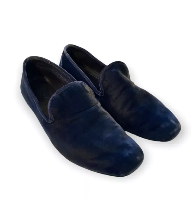 Vince Women’s Bray Velvet Flat Loafer Smoking Slipper, Twilight Navy