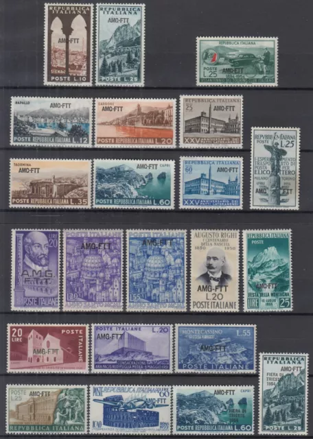 Italy 1949 - 1954 TRIESTE Zone A ☀ Overprint AMG-FTT ☀ 22v MNH