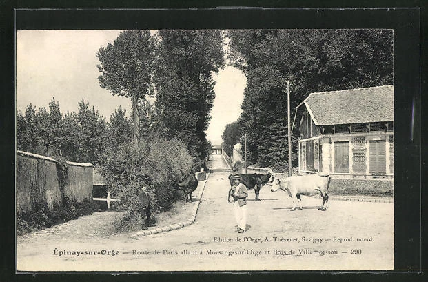 CPA Epinay-sur-Orge, Route de Paris to Morsang-sur-Orget and Bois de Ville