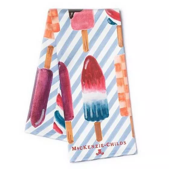 Brand New Mackenzie Childs Ice Pops Dish Towel