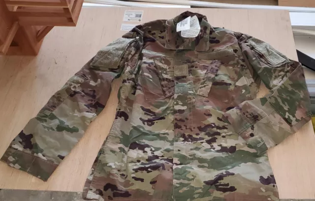 US Army Camo OCP Combat Uniform ACU Multicam TOP Coat Size Small Long NWT