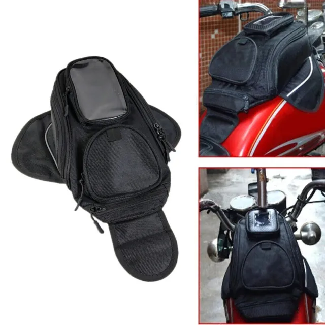 Motorcycle Tank Bag Magnetic Oil Fuel Tank Bag Motorbike Saddle Luggage Bag US