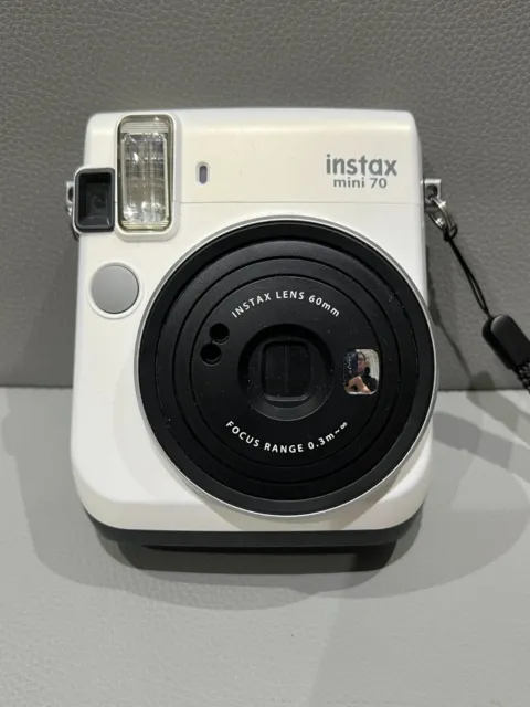 FUJIFILM INSTAX MINI 70 Instant Film Camera in Moon White (Perfect condition)