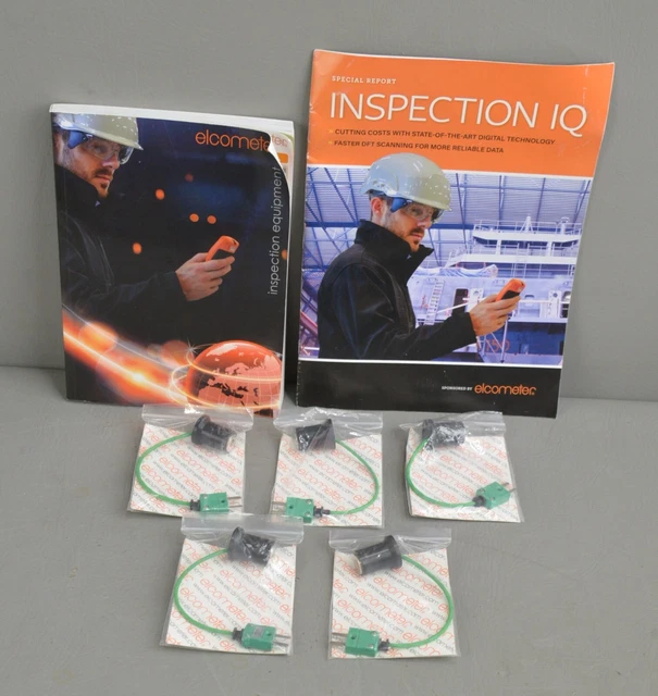 Lot of 5 Elcometer 319 Magnetic Surface Probe T31920162 w/ Inspection Manuals
