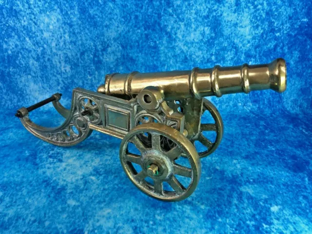 Vintage Extra Large XXL 19" Solid Brass Ornate Cannon - field gun +5 kgs