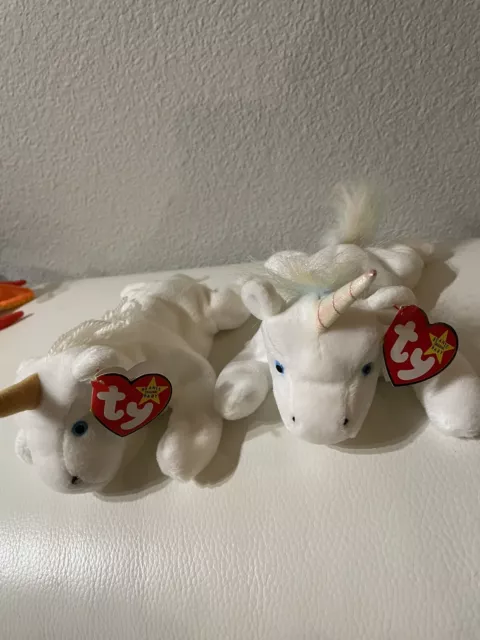 TY Beanie Baby MYSTIC the Unicorn (irredescent horn & yarn mane) 1994 Lot 2