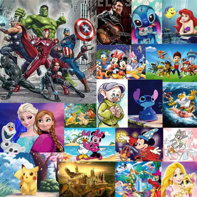 Full 5D Diamond Painting Embroidery Cross Craft Art Mural Kids DIY GIFT Cartoon