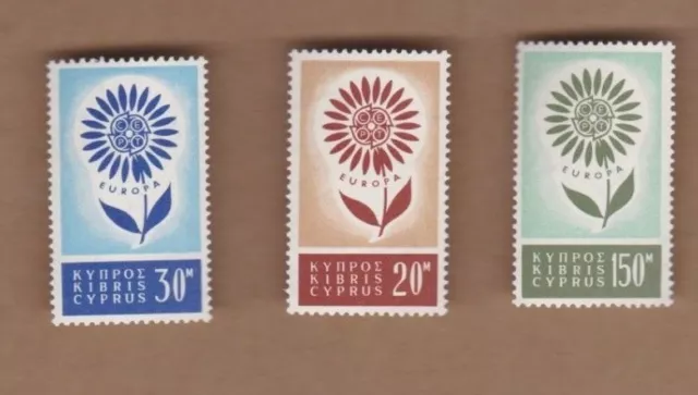 1964 Cyprus Europa SG 249/51 MUH Set of 3