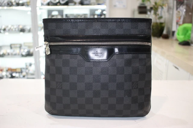 LOUIS VUITTON Keepall Bandouliere 55 Damier Graphite Black PVC M41413  Authentic