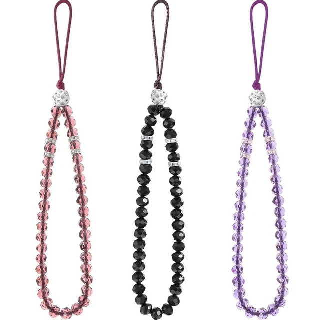 Mobile Strap Phone Charm Beads Chain Jewelry Crystal Stone Anti-Lost Lanyard