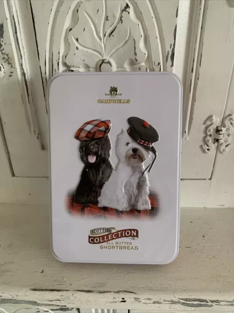 Scottish Terrier West Highland White Terrier Dog Collectible Empty Tin