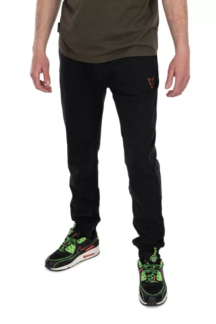 Fox NEW Collection Lightweight Joggers - Black Marl & Orange - Carp Fishing