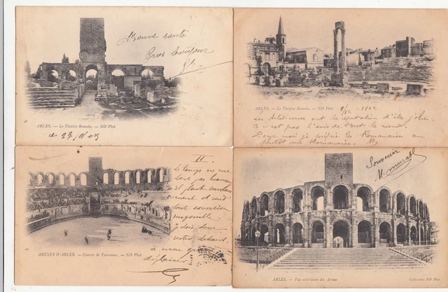 Lot 4 cartes postales anciennes PROVENCE ARLES 6
