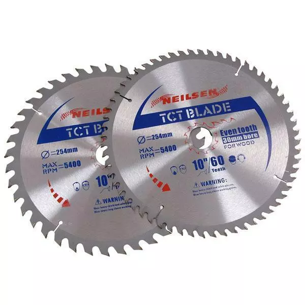 Circular Saw Blades TCT 254mm 2 Blade set 40T 60T Blades Mitre saw Chop saw