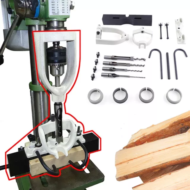 Mortise Tenon Drill Bench Mortising Drill Machine Woodworking Square Hole Chisel