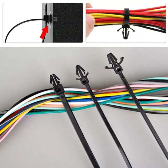 STRAP CABLE TIE Wrap Fastener Cable Clamp Cable Ties Management Car EUR ...