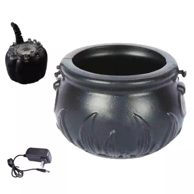 12 LED Halloween Witch Pot  Fog Machine Party Lights Charging