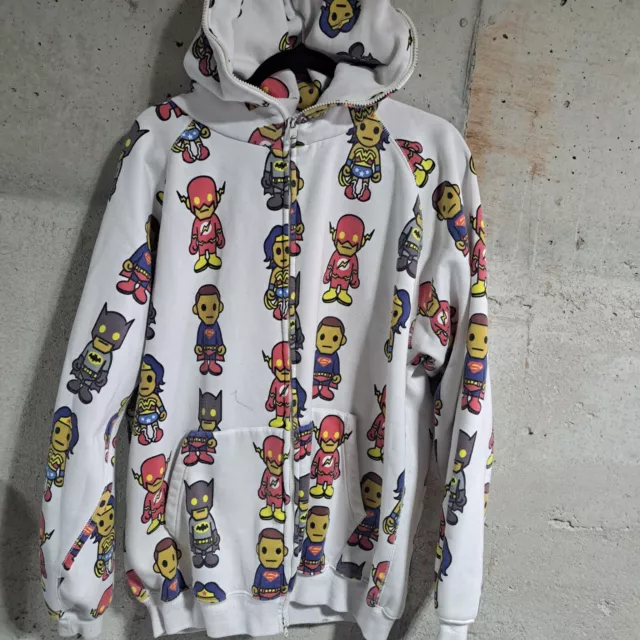 Bape Mens Cotton  Graphic Print Hooded Sweater Size 2XL