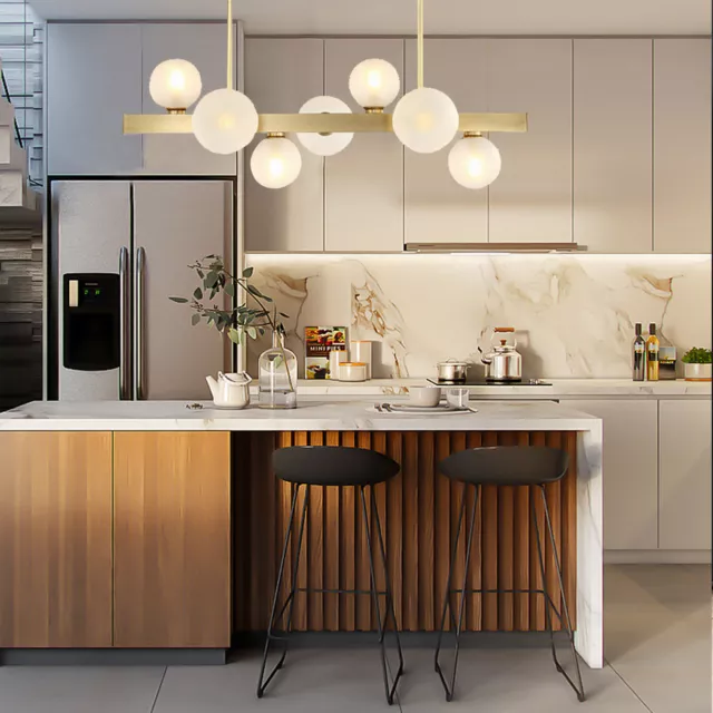 Modern Glass Bubble Chandelier Pendant Lamp Ceiling Light Hanging Fixture Dining