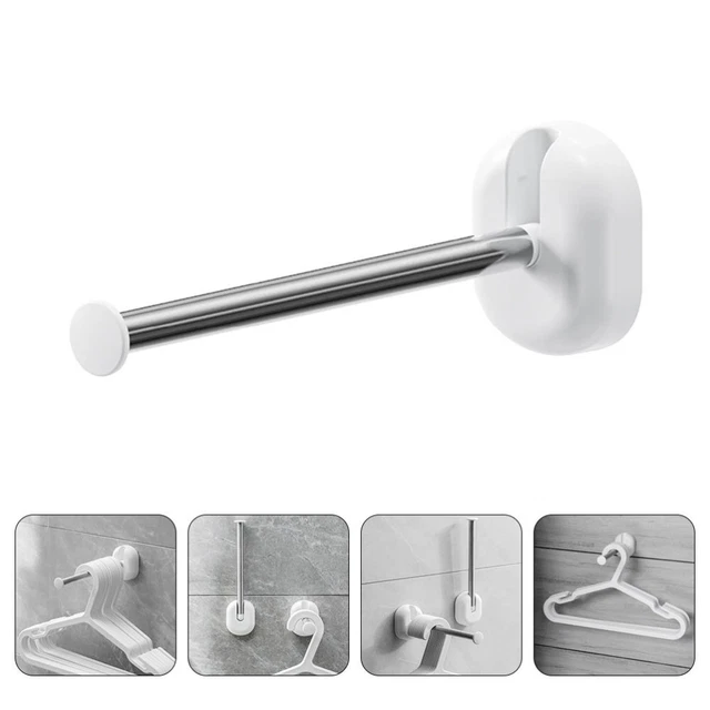 Pieghevole Appendiabiti da Parete, Ruotabile di 180 °Stendibiancheria da Parete, Installazione Facile Muro Stendino Gancio per Lavanderia, Camera da Letto, Bagno,Nero,3 Fold Rods