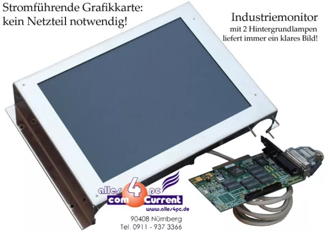 38,4cm 15" HLD1508-015430 INDUSTRIE MONITOR DISPLAY TFT DAUERBETRIEB OK