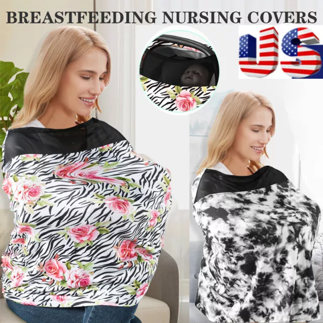 Baby Car Seat Cover Breastfeeding Multi-Use Canopy Nursing for Infant Stretchy