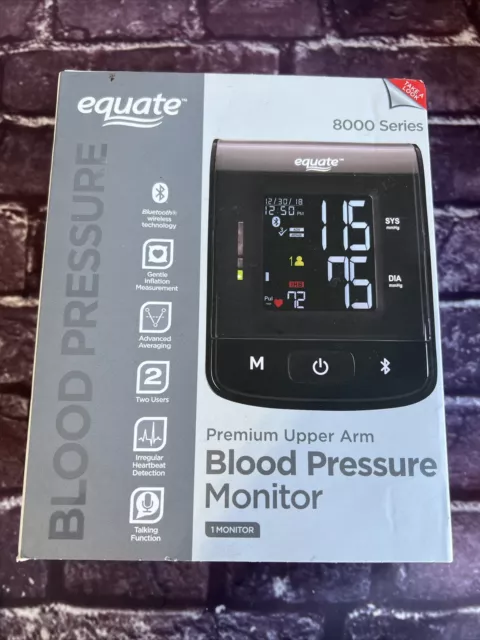 Monitor de presión arterial superior del brazo Equate serie 8000 premium - 681131247870