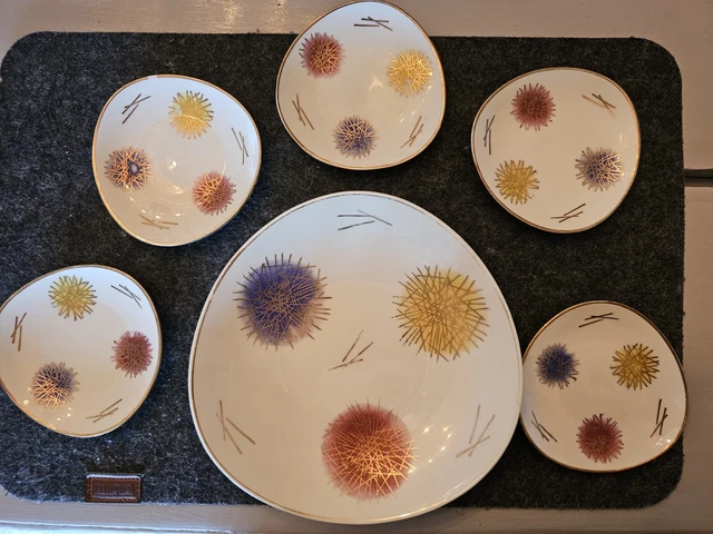 6 TELLER PORZELLANFABRIK Heinrich Winterling WW Bavaria Iris 1 87 5x 26