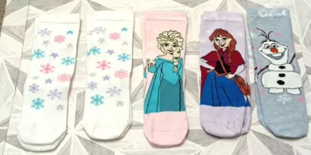 Girls New Socks Bundle Age 6-7  F&F Brand Disney Frozen