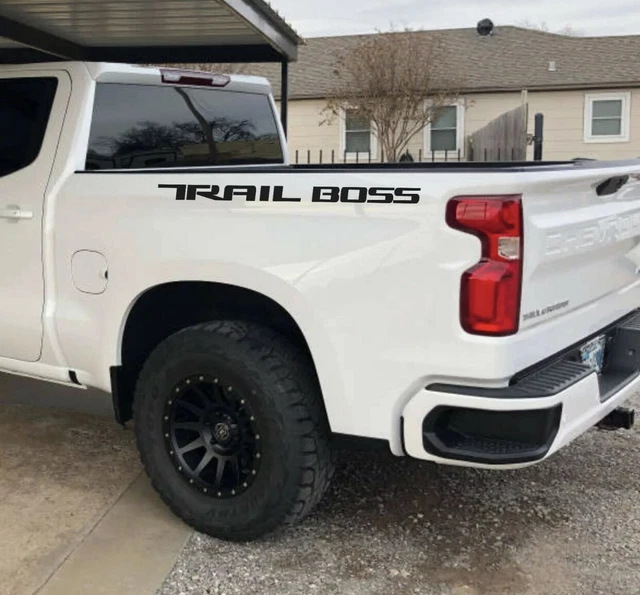 CHEVROLET SILVERADO TRAIL BOSS Side Bed VINYL DECAL STICKER Fits Chevy