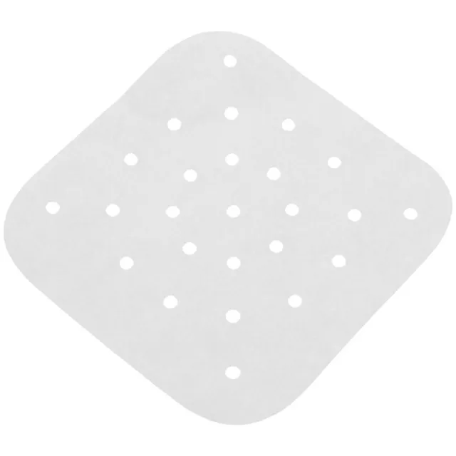 100Pcs Air Fryer Parchment  Perforated Unbleached Square Air Fryer Liners Sooi