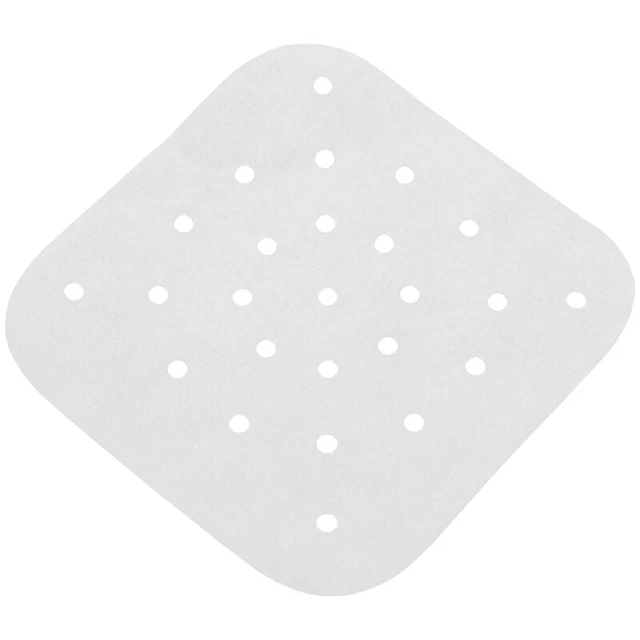 100Pcs Air Fryer Parchment  Perforated Unbleached Square Air Fryer Liners Sooi