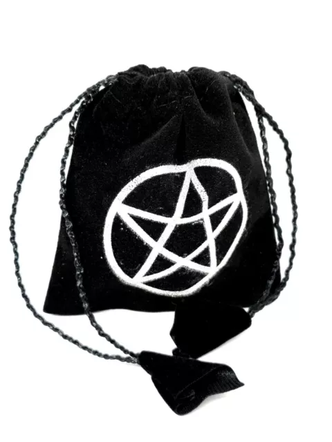 Samt Pentagramm Tarot Tasche Pentagramm schwarz Geschenktüte Schmuck... 2