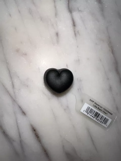 little black heart • authentic jibbitz • crocs shoe charms
