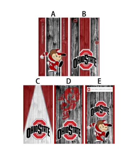 Cornhole board Vinyl Wrap Ohio State College (one wrap)