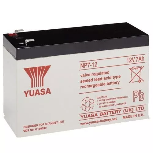 Power-Sonic PS-1270 12V 7Ah VRLA Lead Acid Replacement Yuasa Battery
