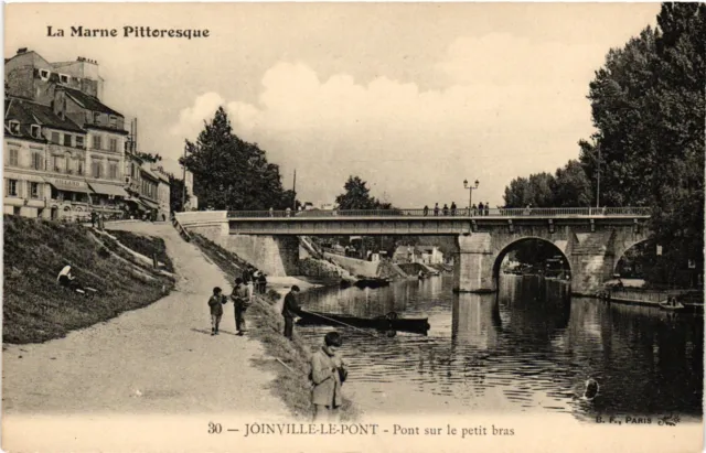 France, Joinville-le-Pont, Pont sur le Petit Bras, Vintage Postcard