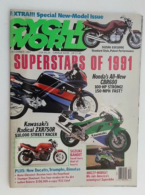 VINTAGE CYCLE WORLD December 1990 Magazine Special New Model Issue $8. ...