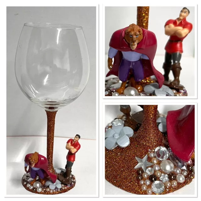 Disney Wine Glass - Beauty And The Beast - The Beast - Gaston