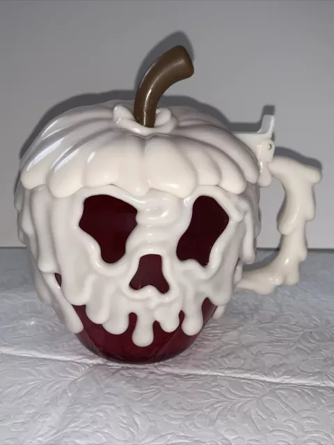 Disney Parks Red Poison Apple Stein Mug Cup Halloween Glow In Dark Snow White